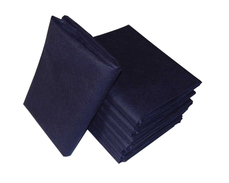 Flat Cot Sheet 40"x84" Navy Spunbound Non-Woven Fabric,38grams