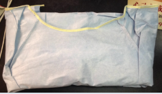 Surgical Gown with Yellow Neckhole